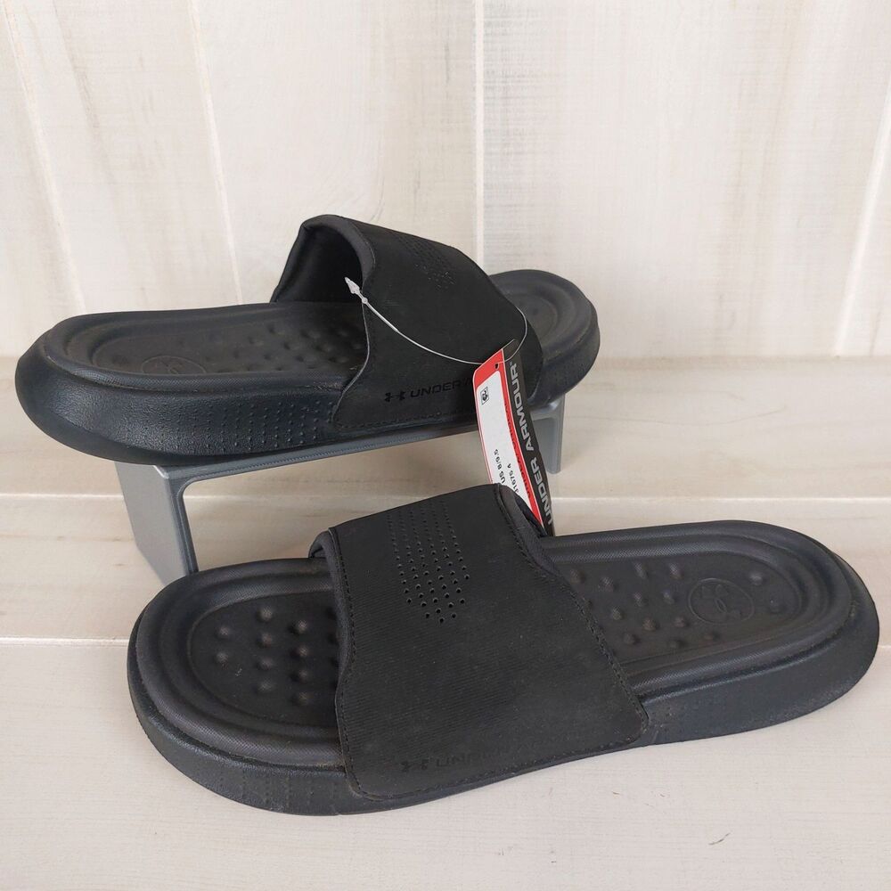 Under Armour UA Ansa Elevate Slides Sandals Men's 8 Women's 9.5 Black NWT